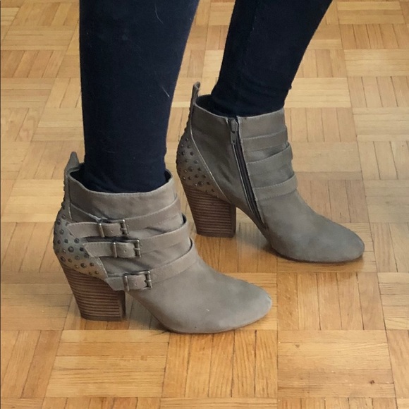 JESSICA SIMPSON Studded Buckle Ankle Boots - 8.5 - Picture 7 of 7